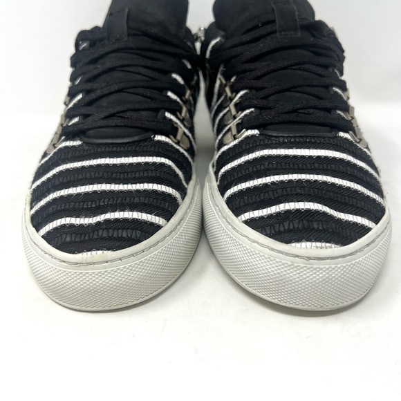 Filling Pieces Men’s Mountain Cut Fashion Sneaker Sz 42 EU 9.5 US Striped Black - Picture 2 of 8